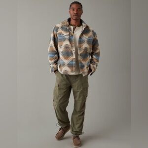 American Eagle Super Soft Printed Shirt Jacket.  Men's TALL XL Oversized Shacket